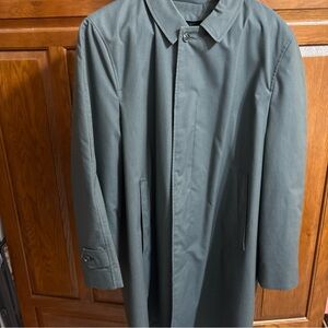 Vtg Brigadier Curlee 42R Blue Black Overcoat Inca 100% Alpaca Removable Liner